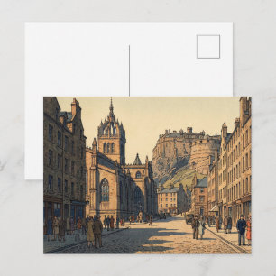 The Royal Mile in Edinburgh J Briefkaart