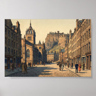 The Royal Mile in Edinburgh Poster