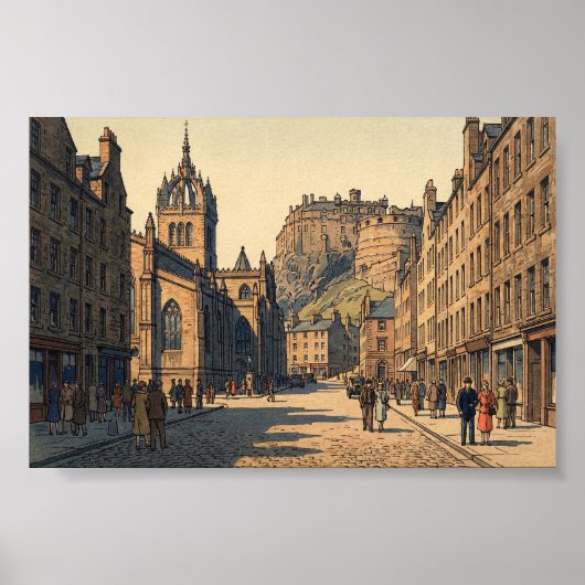 The Royal Mile in Edinburgh Poster (Voorkant)