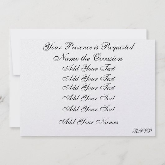 The Royal Princess Party - SRF Kaart (Achterkant)