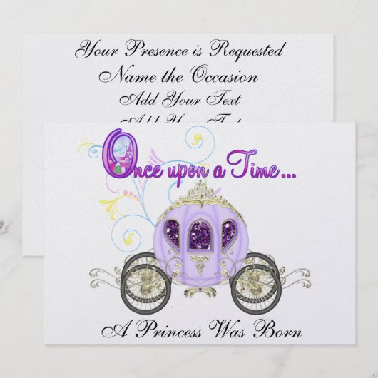 The Royal Princess Party - SRF Kaart (Voorkant / Achterkant)