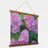 The roze Hortensia hydrangea Flowers Hangend Wandkleed (Gebogen)