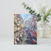 The Rue Montorgueil, Parijs door Claude Monet Briefkaart (Staand voorkant)