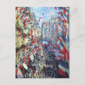 The Rue Montorgueil, Parijs door Claude Monet Briefkaart (Voorkant)