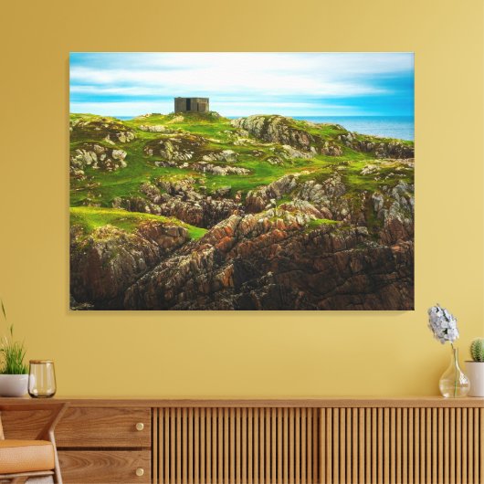 The Rugged Sentinel of the Celtic Coast Canvas Afdruk (Insitu (Woonkamer))