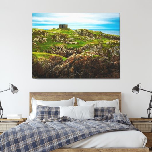 The Rugged Sentinel of the Celtic Coast Canvas Afdruk (Insitu (Slaapkamer))