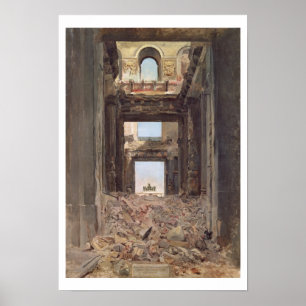 The Ruins of the Tuileries, 1871 Poster