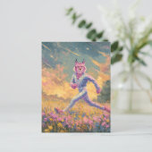 The Running Bobcat Briefkaart (Staand voorkant)