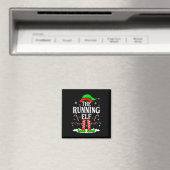 The Running Elf Xmas Running Funny Runner Christma Magneet (Insitu (Vaatwasser))