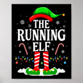 The Running Elf Xmas Running Funny Runner Christma Poster (Voorkant)