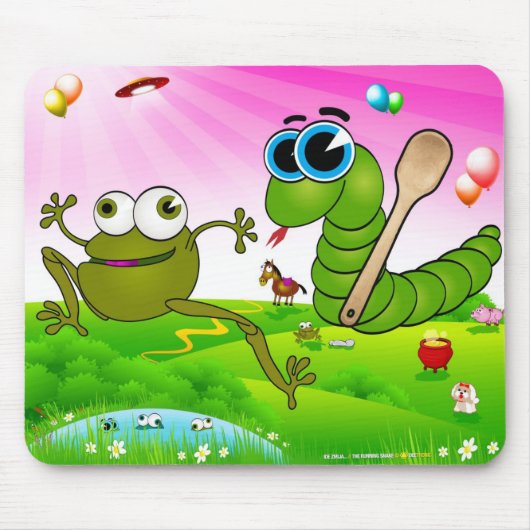 The Running Snake (Ide Zmija) Muismat (Voorkant)