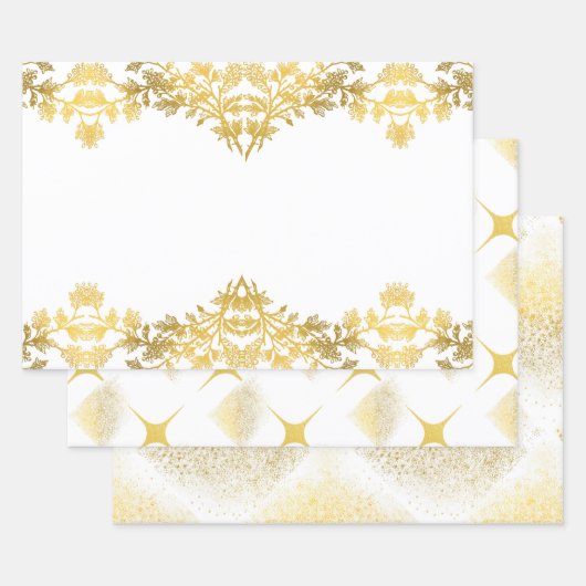 The Rustic White Gold Collectie - Wrapppapier Inpakpapier Vel (Set)