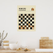 The Ruy Lopez Chess Opening Illustration Poster (Keuken)
