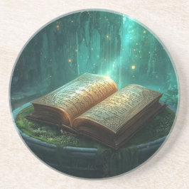 The Sacred Book of Moss and Magic Zandsteen Onderzetter