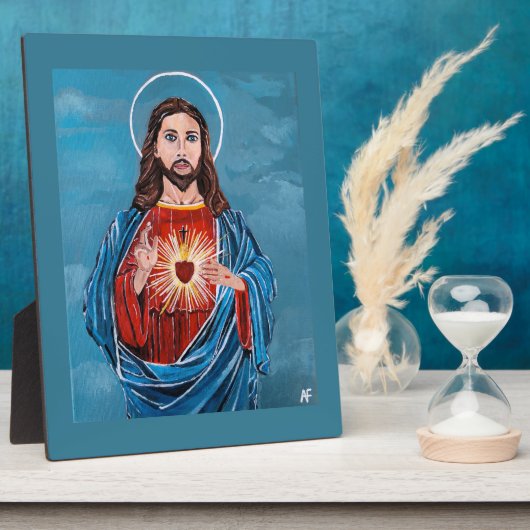 The Sacred Heart Painting by Alfred Fox Fotoplaat (Zijkant)