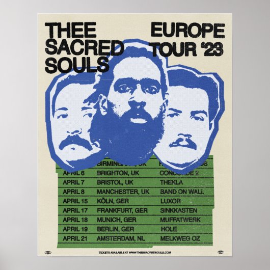 The Sacred Souls Europe Tour Poster (Voorkant)