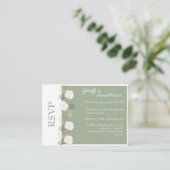The Sage and White Rose Wedding Enclosure Antwoord Informatiekaartje (Staand voorkant)