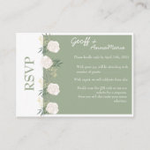 The Sage and White Rose Wedding Enclosure Antwoord Informatiekaartje (Voorkant)
