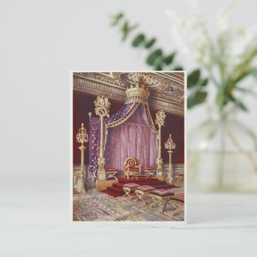 The Salle du Trone in Palace door Edwin Foley Briefkaart (Staand voorkant)