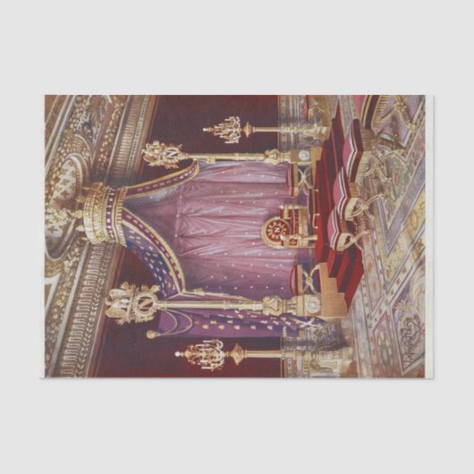 The Salle du Trone in Palace door Edwin Foley Tissuepapier (Voorkant)