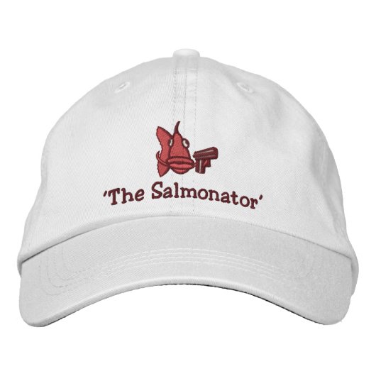 'The Salmonator' - geborduurd Pet (Voorkant)