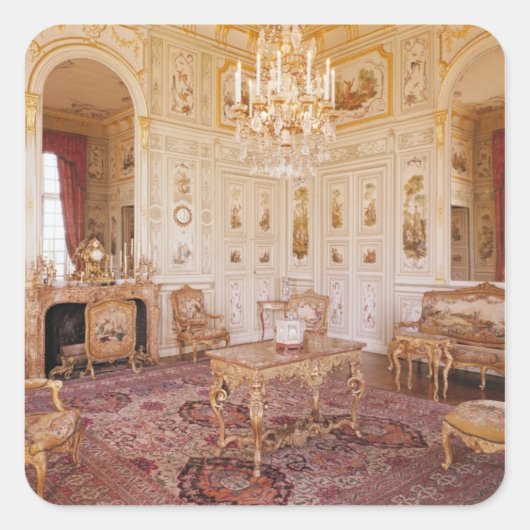 The Salon Chinois, c.1740 Vierkante Sticker (Voorkant)