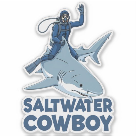 The Saltwater Cowboy Sticker (Voorkant)