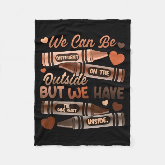 The Same Heart Inside Black History Month African  Fleece Deken (Voorkant)