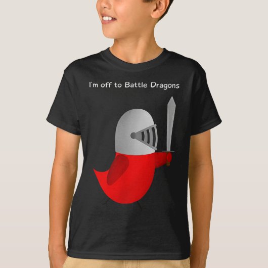 The Sammy Bird - I'm Off To Battle Dragons  T-shirt (Voorkant)