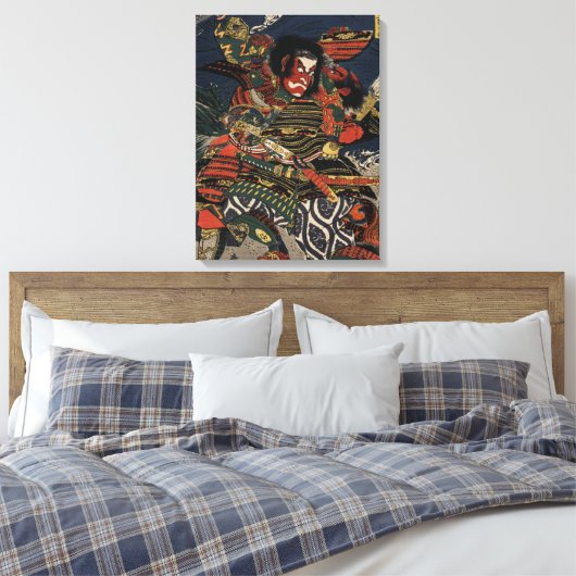 The samurai warriors Tadanori and Noritsune Canvas Afdruk (Insitu (Slaapkamer))