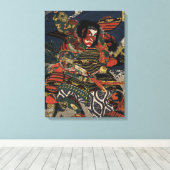 The samurai warriors Tadanori and Noritsune Canvas Afdruk (Insitu (Houten vloer))