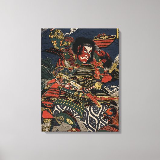 The samurai warriors Tadanori and Noritsune Canvas Afdruk (Voorkant)