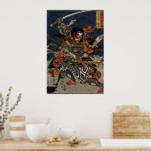 The samurai warriors Tadanori and Noritsune Poster (Keuken)