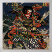 The samurai warriors Tadanori and Noritsune Poster (Voorkant)
