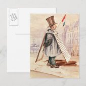 The Sandwich Board Man, Boulevard du Temple, 1839 Briefkaart (Voorkant / Achterkant)