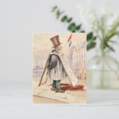 The Sandwich Board Man, Boulevard du Temple, 1839 Briefkaart (Staand voorkant)