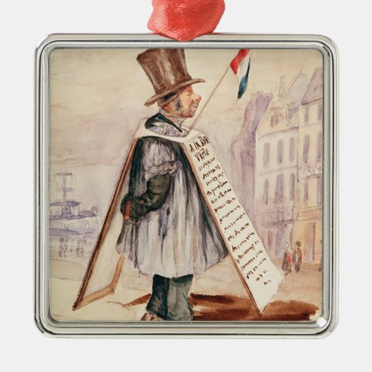 The Sandwich Board Man, Boulevard du Temple, 1839 Metalen Ornament (Voorkant)