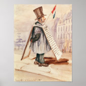 The Sandwich Board Man, Boulevard du Temple, 1839 Poster (Voorkant)