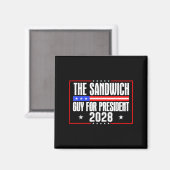 The Sandwich Guy voor President 2028 Gratis DC Fun Magneet (Voorkant / Achterkant)