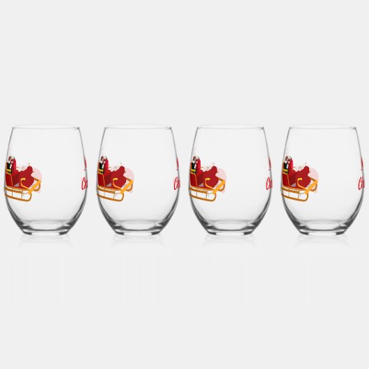 The Santa Claus Hustle Drinkware Set Wijnglas Zonder Voet (Links)