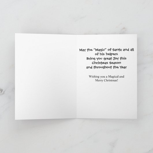 The Santa Fairy Feestdagen Kaart (Binnen)