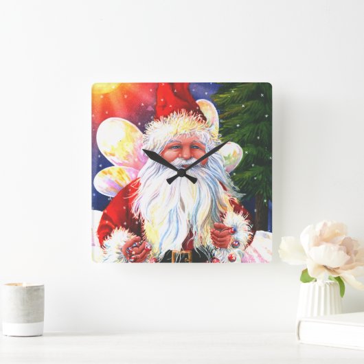 The Santa Fairy Vierkante Klok (Huis)