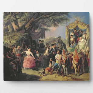 The Santiponce Fair (olie op doek) Fotoplaat
