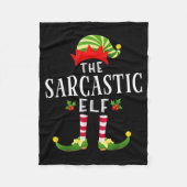 The Sarcastic Elf Christmas Matching Pajama  Fleece Deken (Voorkant)