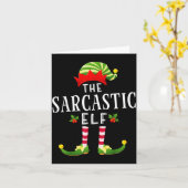 The Sarcastic Elf Christmas Matching Pajama  Kaart (Gele Bloem)