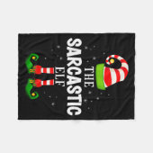 The Sarcastic Elf Christmas Pjs Matching Pajama  Fleece Deken (Voorkant (Horizontaal))