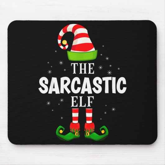 The Sarcastic Elf Christmas Pjs Matching Pajama Muismat (Voorkant)