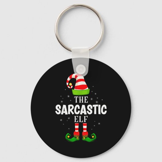 The Sarcastic Elf Christmas Pjs Matching Pajama  Sleutelhanger (Voorkant)