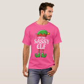 The Sassy Elf for Girls Boys Women Men Matching Ch T-shirt (Voorkant volledig)