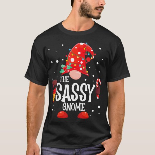 The Sassy Gnome Matching Family Christmas Gnome Pa T-shirt (Voorkant)
